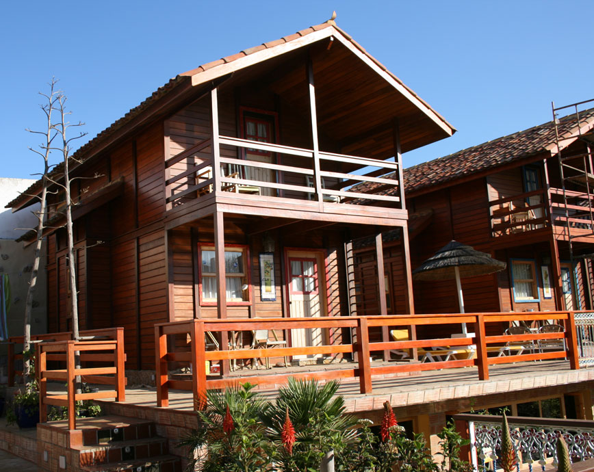 one of the wodden bungalows